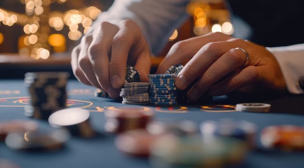 Live football and casino game interface